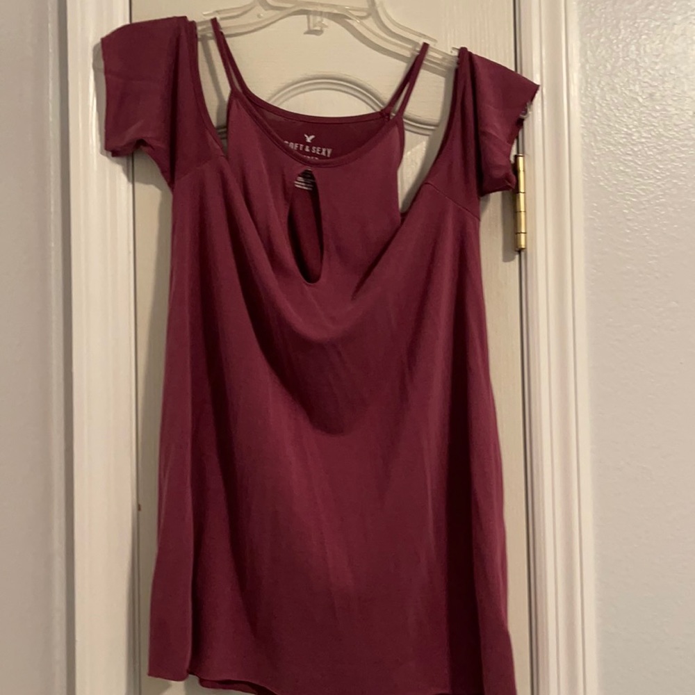 American eagle soft and sexy sueded top